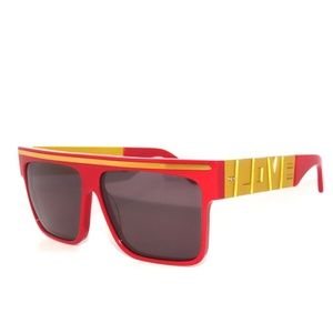 Corey Shapiro Love Hate Red Gold Purple Sunglasses